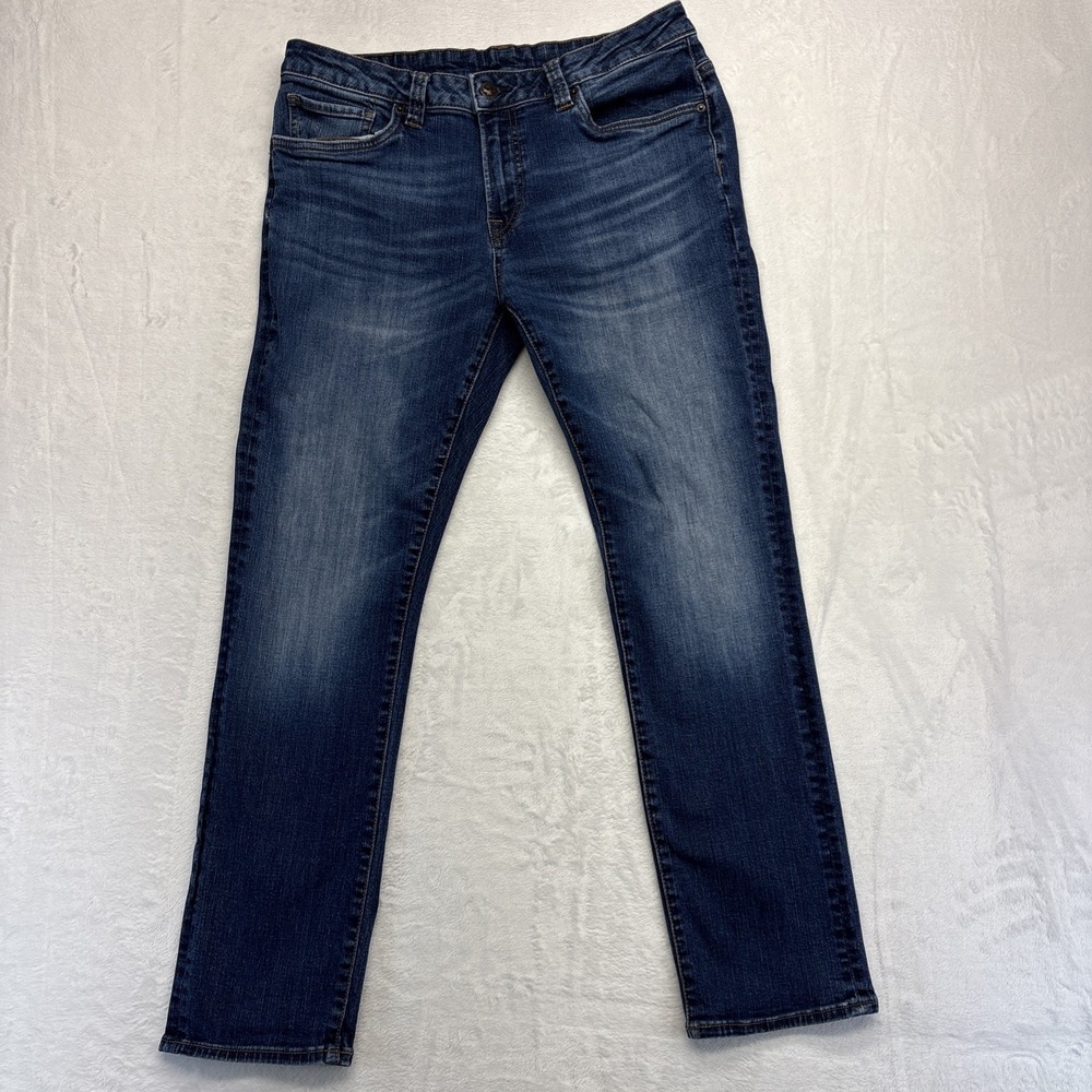 Buffalo David Bitton Jeans Mens Size 33 x 30 Dark Blue Slim Ash Stretch